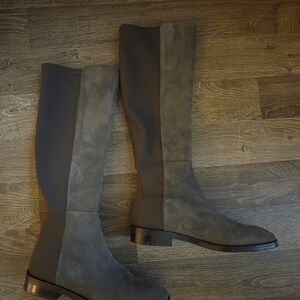Stuart Weitzman Grey Suede Knee Height Boots
